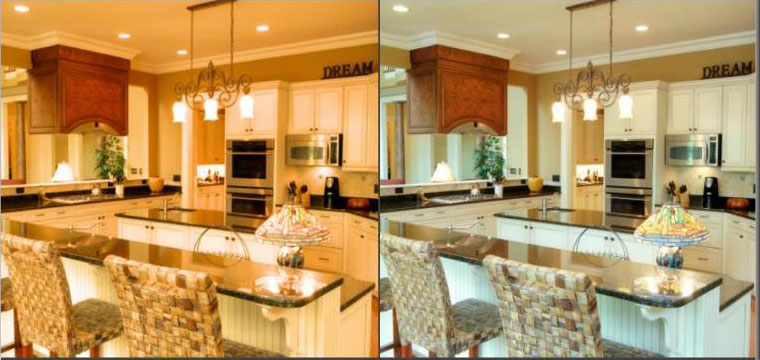 2700K (soft white) vs 5000K (daylight) 